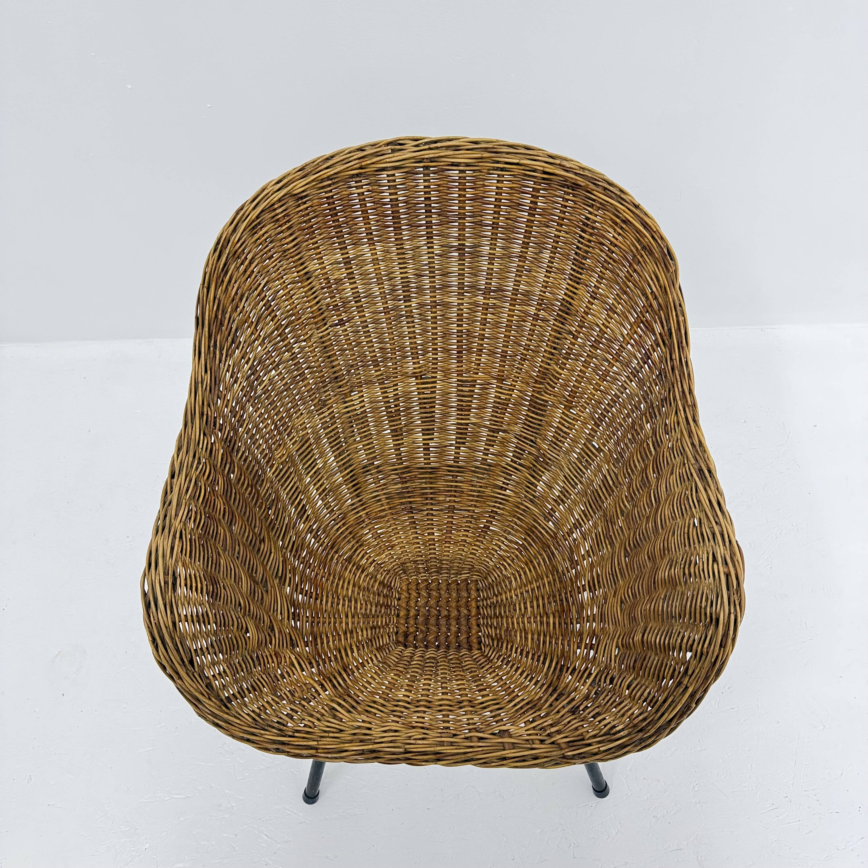 Mid-Century design wicker chair , 1950’s