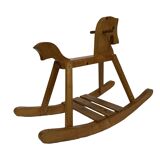 Vintage rocking horse 60s pinewood design minimalist design