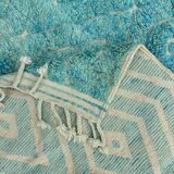 Moroccan blue Berber carpet beni ouarain