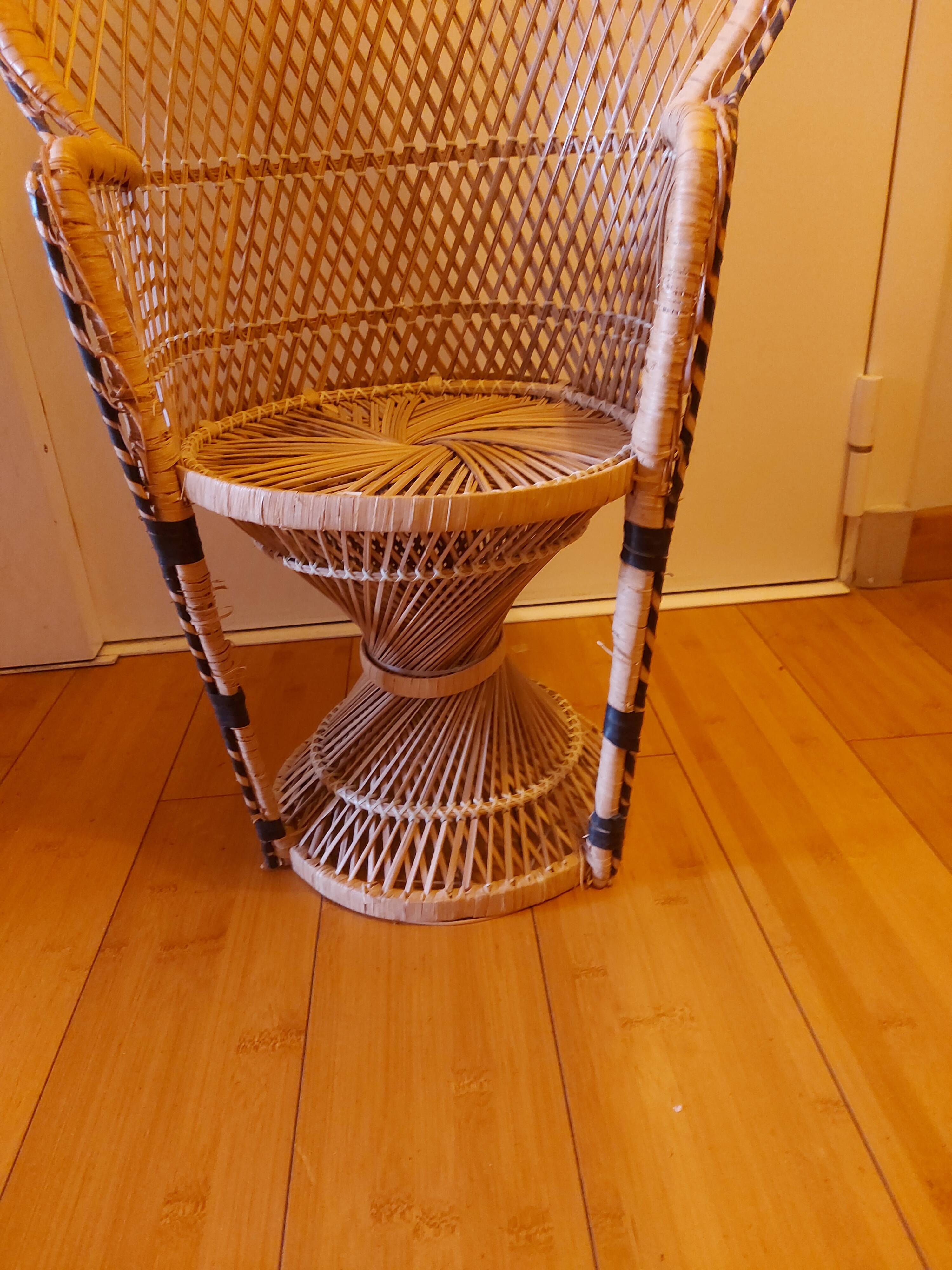 Emmanuel rattan armchair for children
