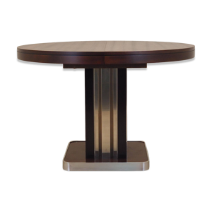 Table ronde en acajou,