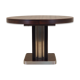 Round mahogany table, Italian design, 1970s, production: Italy