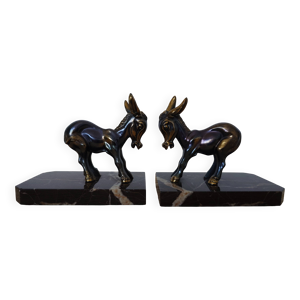 Serre-livres style ânes - marbre