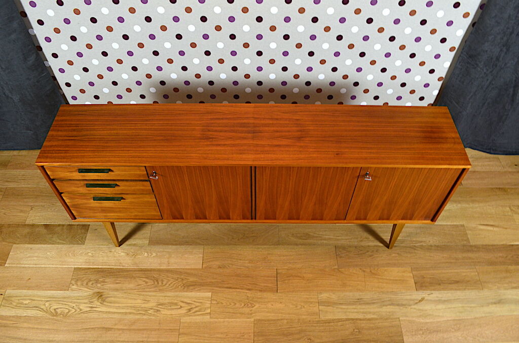 Scandinavian design row Walnut vintage 1960