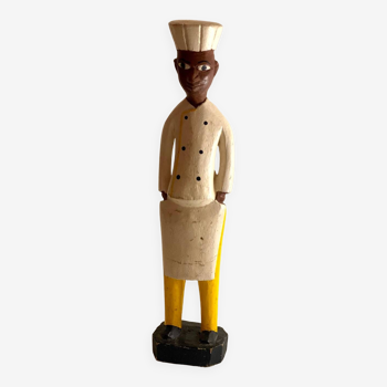 Colon “cook” statuette in painted wood