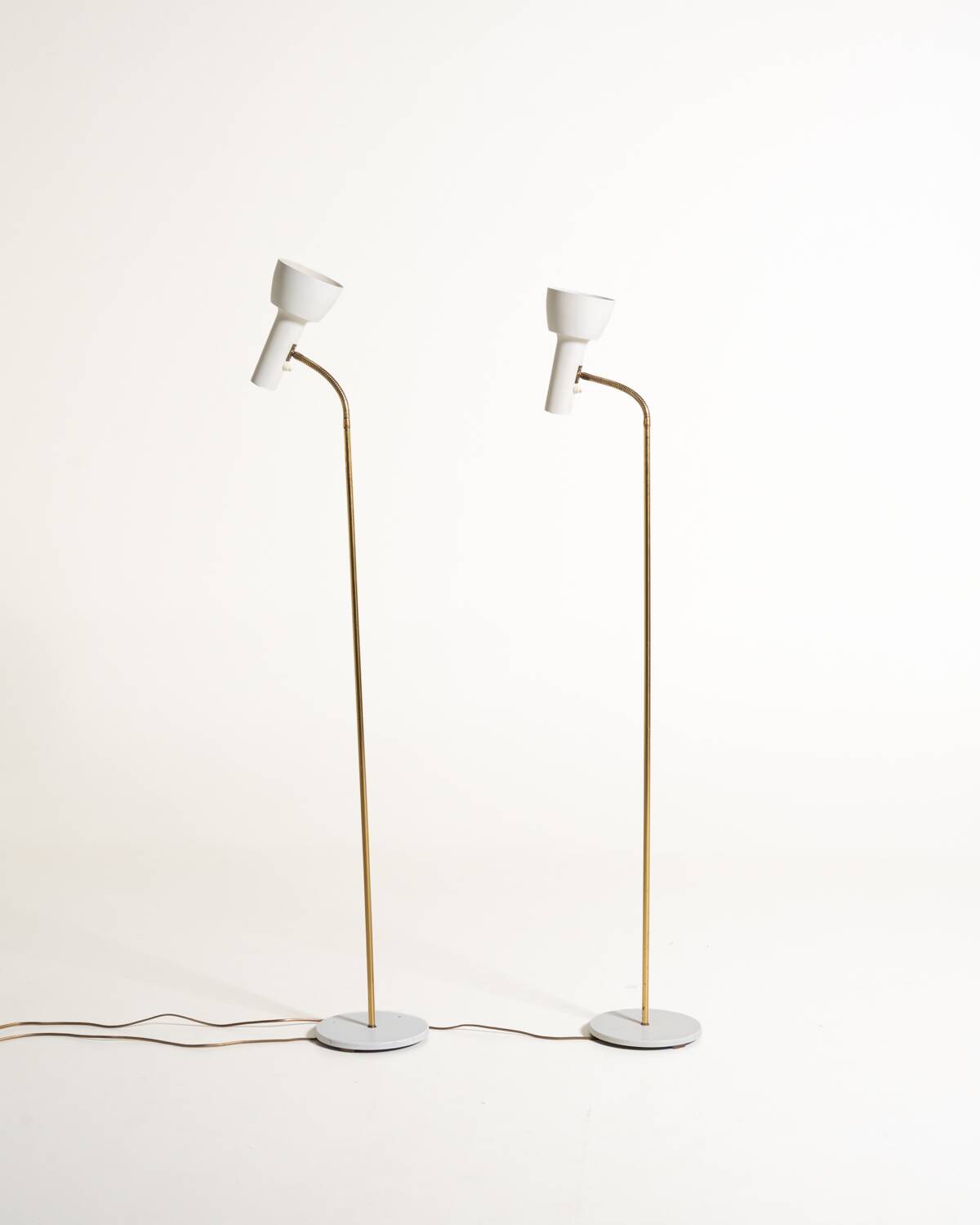Pair of “2008 L” Floor Lamps by Schmidt's Lampedesign, Denmark, 1960s