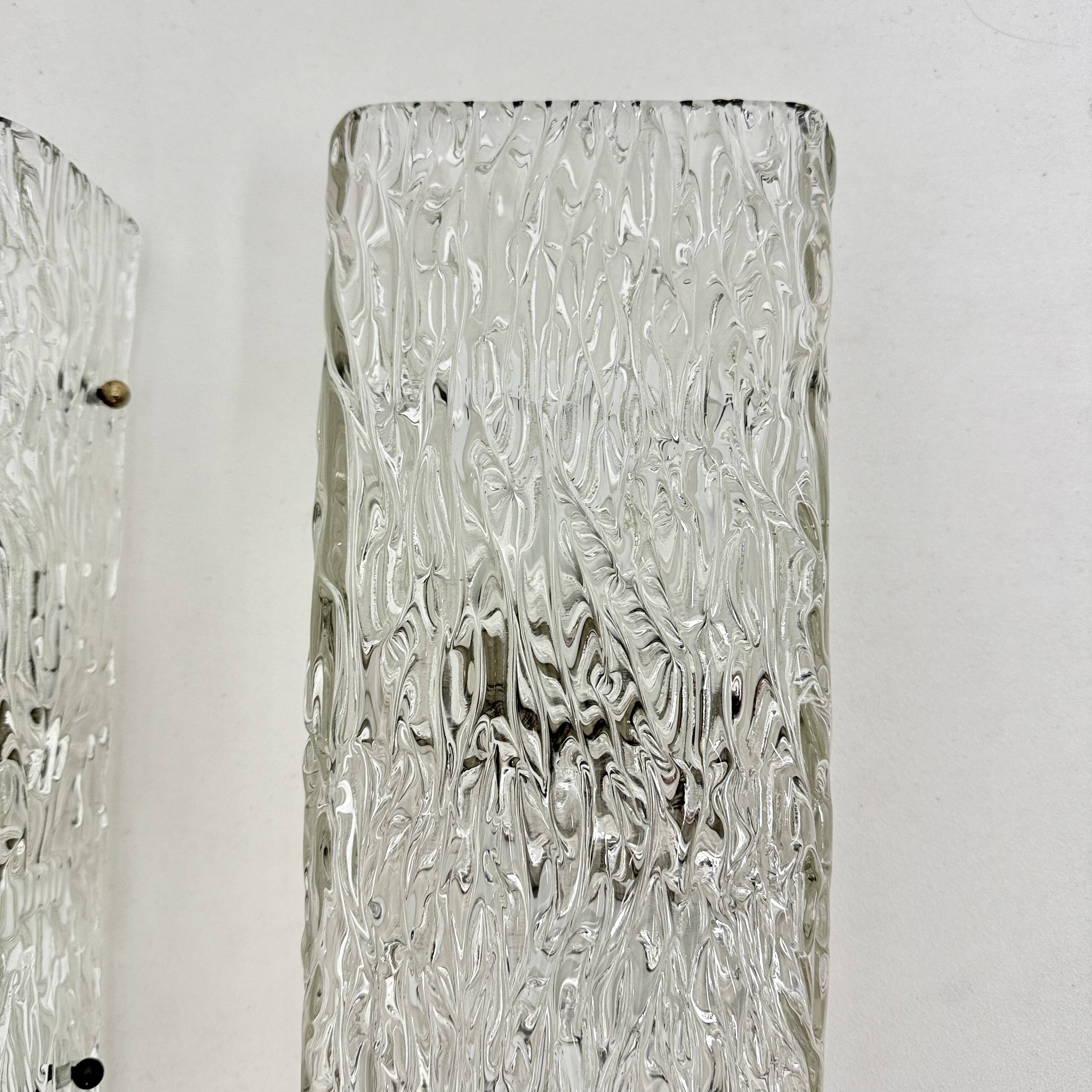 Pair of Austrian Large Midcentury Murano “Florian” Wall Sconce by Kalmar Fr