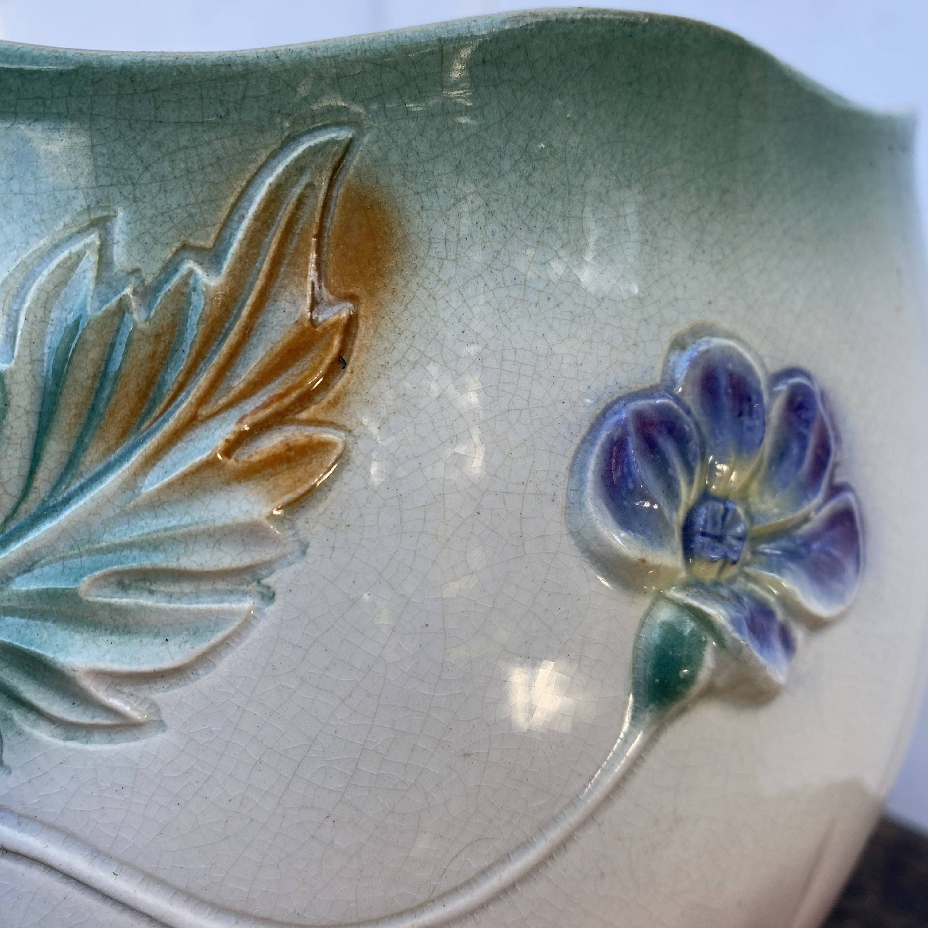 Paire de cache pot en barbotine