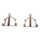 Paire d’appliques en fer forgé de style médieval