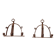 Paire d’appliques en fer forgé de style médieval