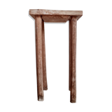 Wooden stool - wooden harness workshop look brutalist