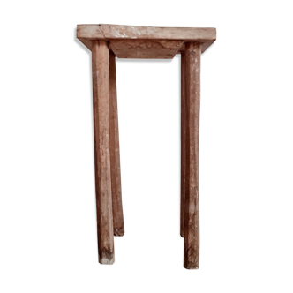 Wooden stool - wooden harness workshop look brutalist
