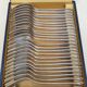 Housewife 12 forks and 12 tablespoons in silver metal