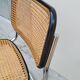 Pair of chairs by Marcel Breuer in black canework model B32 signed Italy