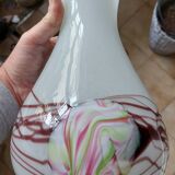 White Opaline Pop Art Ball Vase by Florence