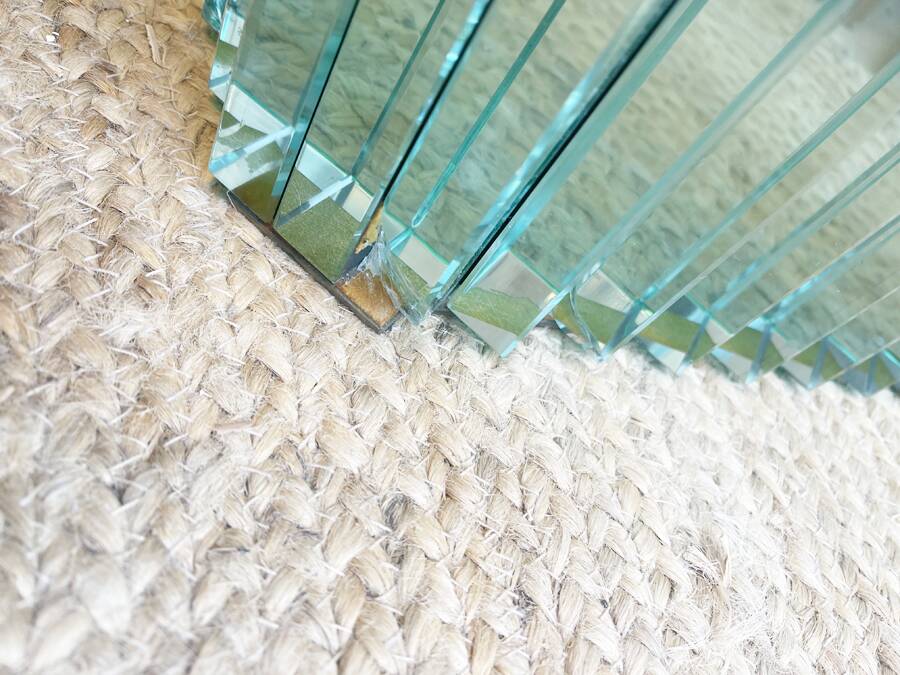 Italian glass coffee table — Luigi Massoni 1970