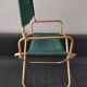 Lafuma foldable chair green vintage camping with armrest