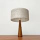 Lampe de table en teck minimaliste du milieu du siècle, années 1960