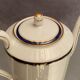 Teapot with blue and gold nets in Limoges porcelain signed Haviland