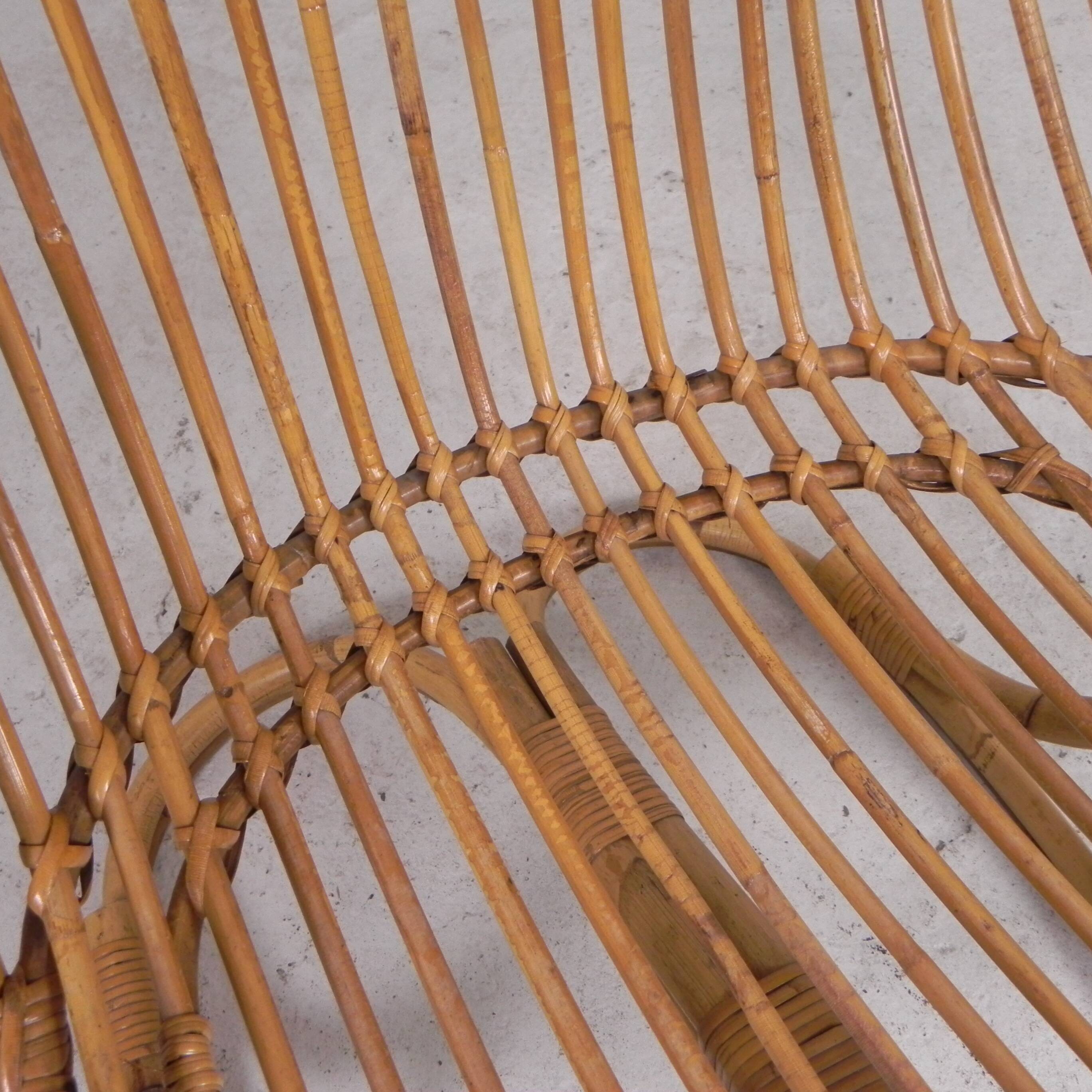 Bamboo armchair by Tito Agnoli, 1960s