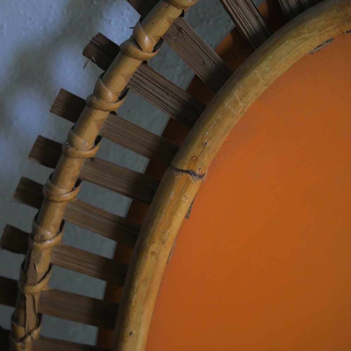 Large bamboo mirror, Italy, 1960s