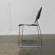 Set of minimalist postmodern stackable chairs, 1980s.