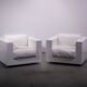 Saratoga armchairs by Lella and Massimo Vignelli for Poltronova
