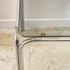 1970s coffee table glass and chrome steel