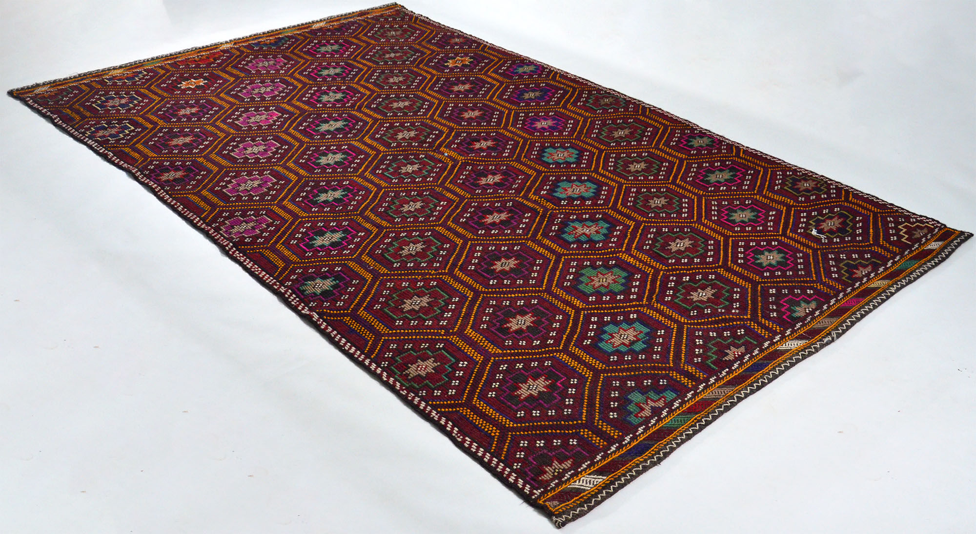 Tapis kilim anatolien fait à la main 336 cm x 203 cm