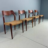 Set of 4 teak Niels O. Møller dining chairs - Model 71, Denmark