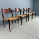Set of 4 teak Niels O. Møller dining chairs - Model 71, Denmark