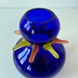 Vase bleu cobalt Jori Suhajek Bohemia tchèque