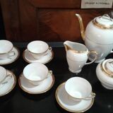 Coffee service. fine porcelain from Limoges. golden