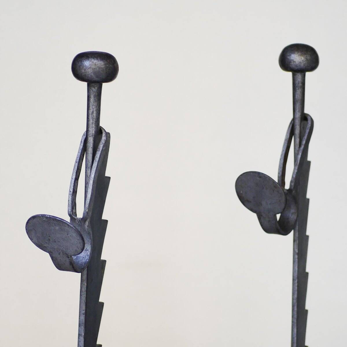 Grilles de cheminée brutalistes, années 1930, ensemble de 2