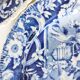 Five 19th century Calais earthenware plates with a romantic gallant couple decor