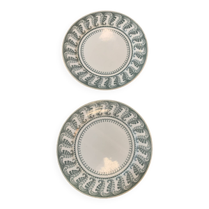Paire d'assiettes terre