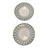 Paire d'assiettes terre de fer