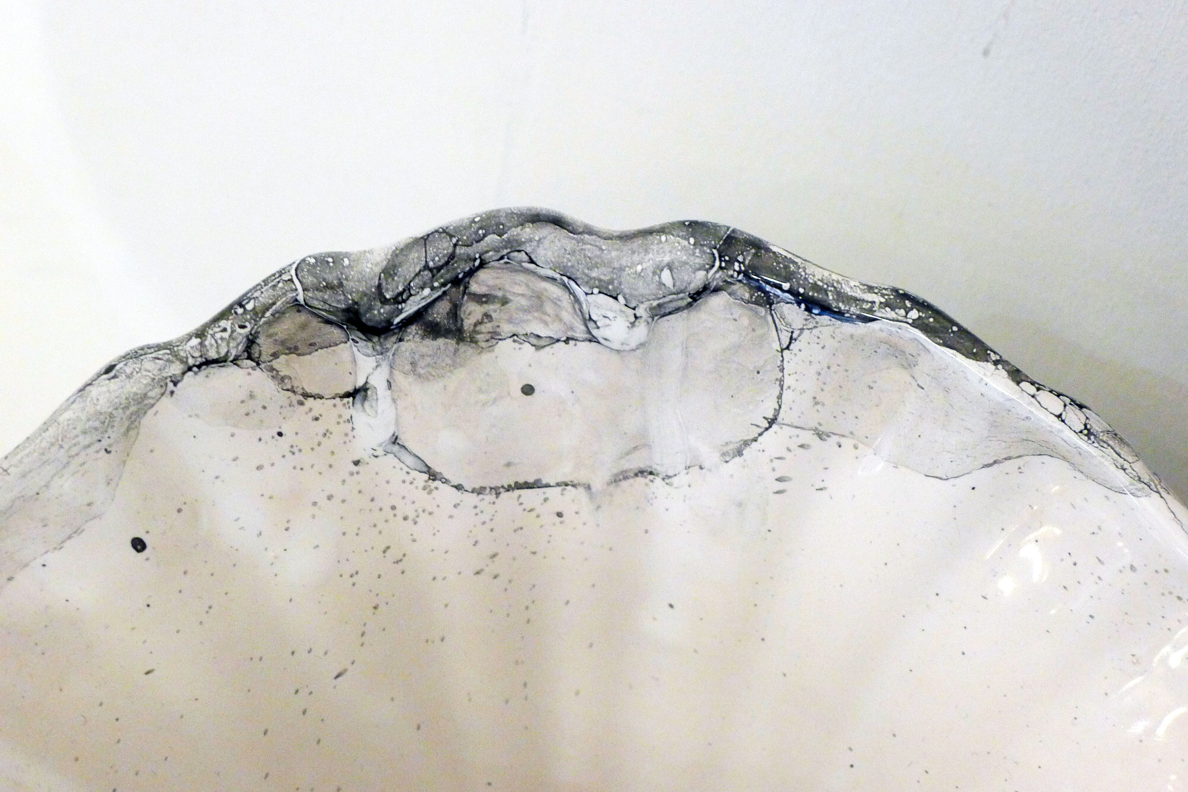 Pair of marble fan vases