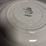 Set of 4 plates (3 flat and 1 deep) vintage apple pattern St Amand earthenware
