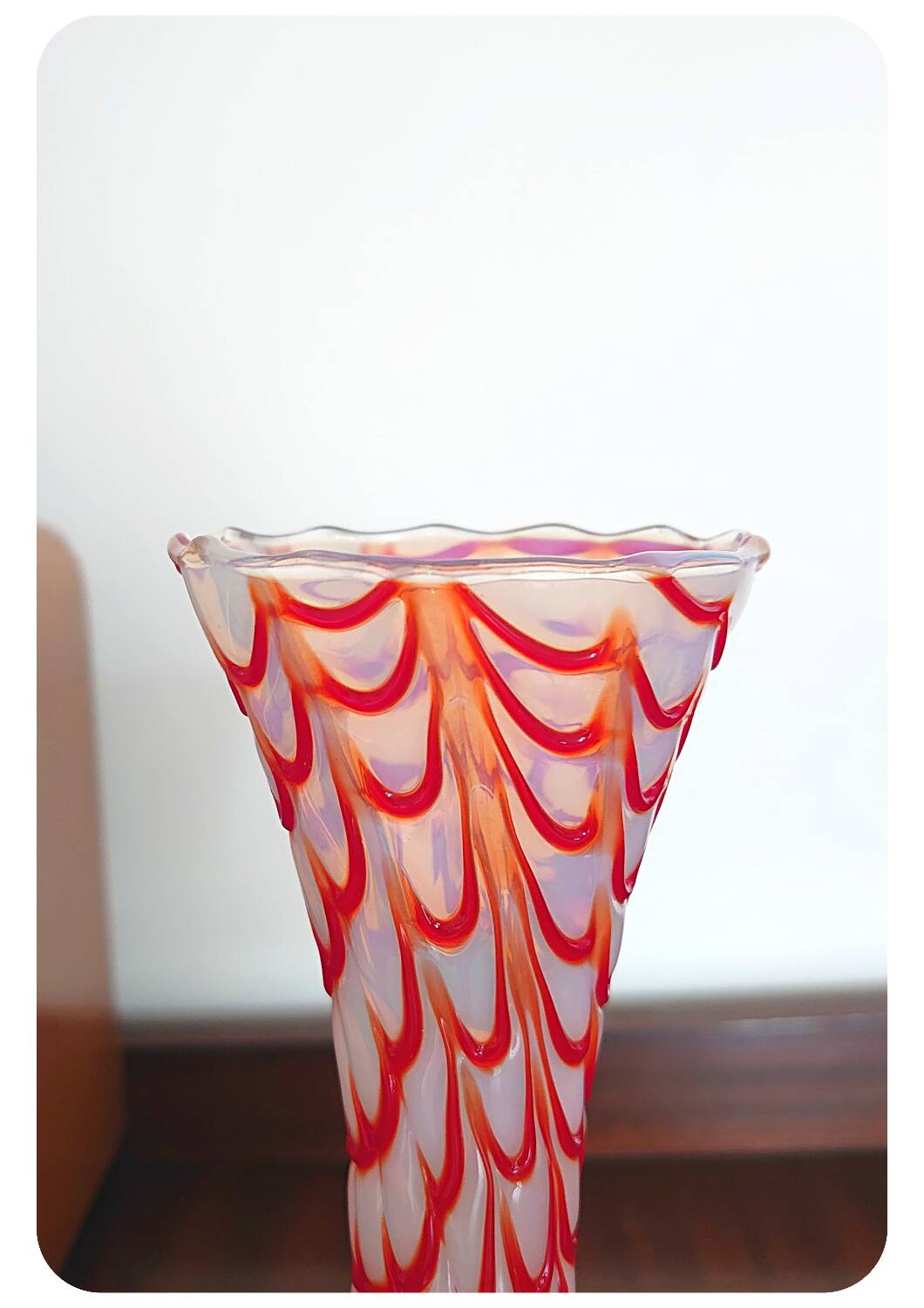 Vase Opaline Vintage de Style Murano