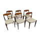 Set of 6 Danish chairs from the 70