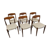 Set de 6 chaises danoises des années 70