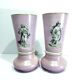 Pair of pink opaline vases