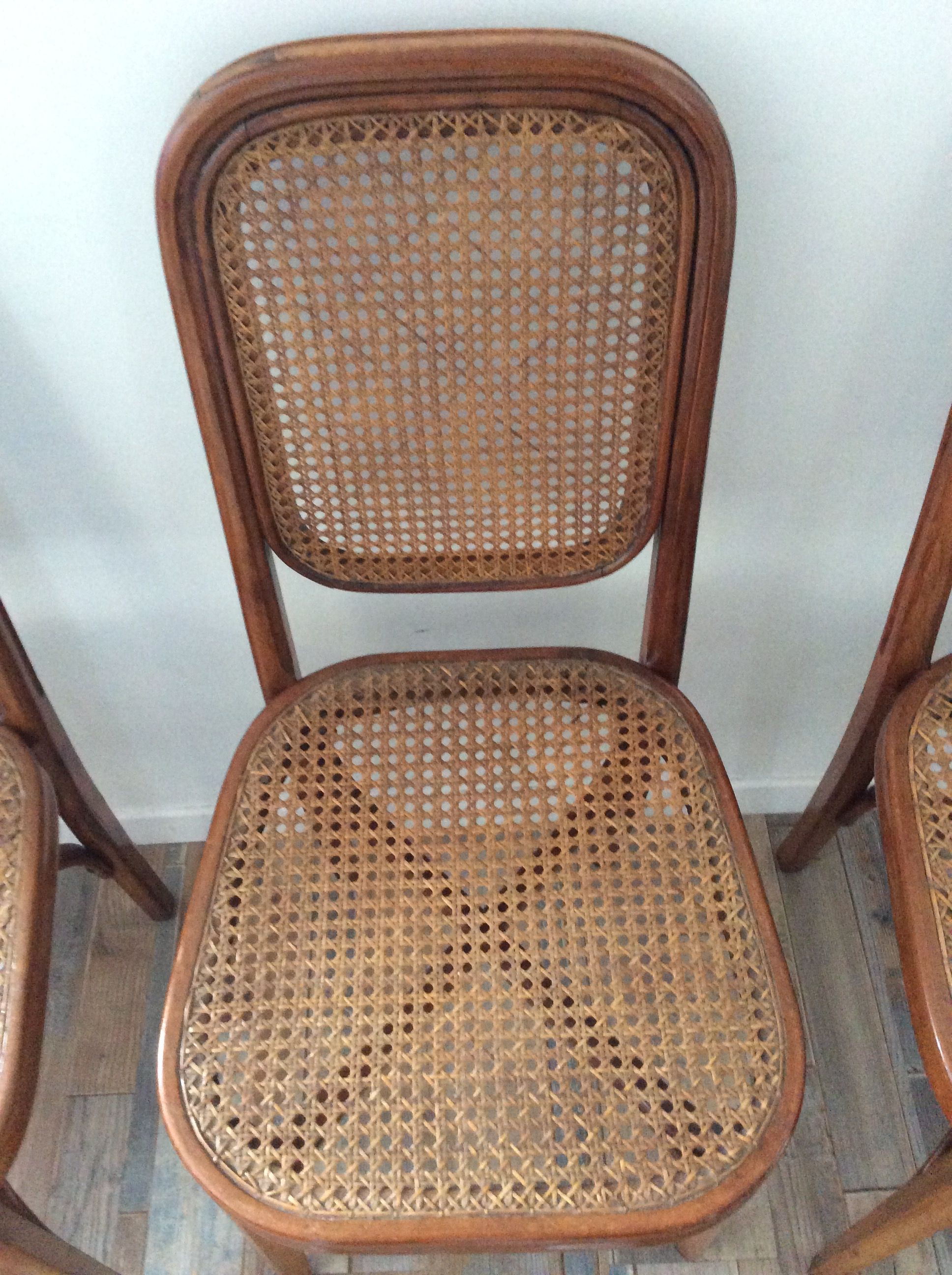 Series of 6 bistro chairs from the 50s patented SGDG