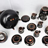 Jean Marais Tea Service, black ceramic 1980