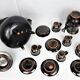 Jean Marais Tea Service, black ceramic 1980