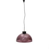 Suspended chandelier in violet methacrylate and glass, 1950s