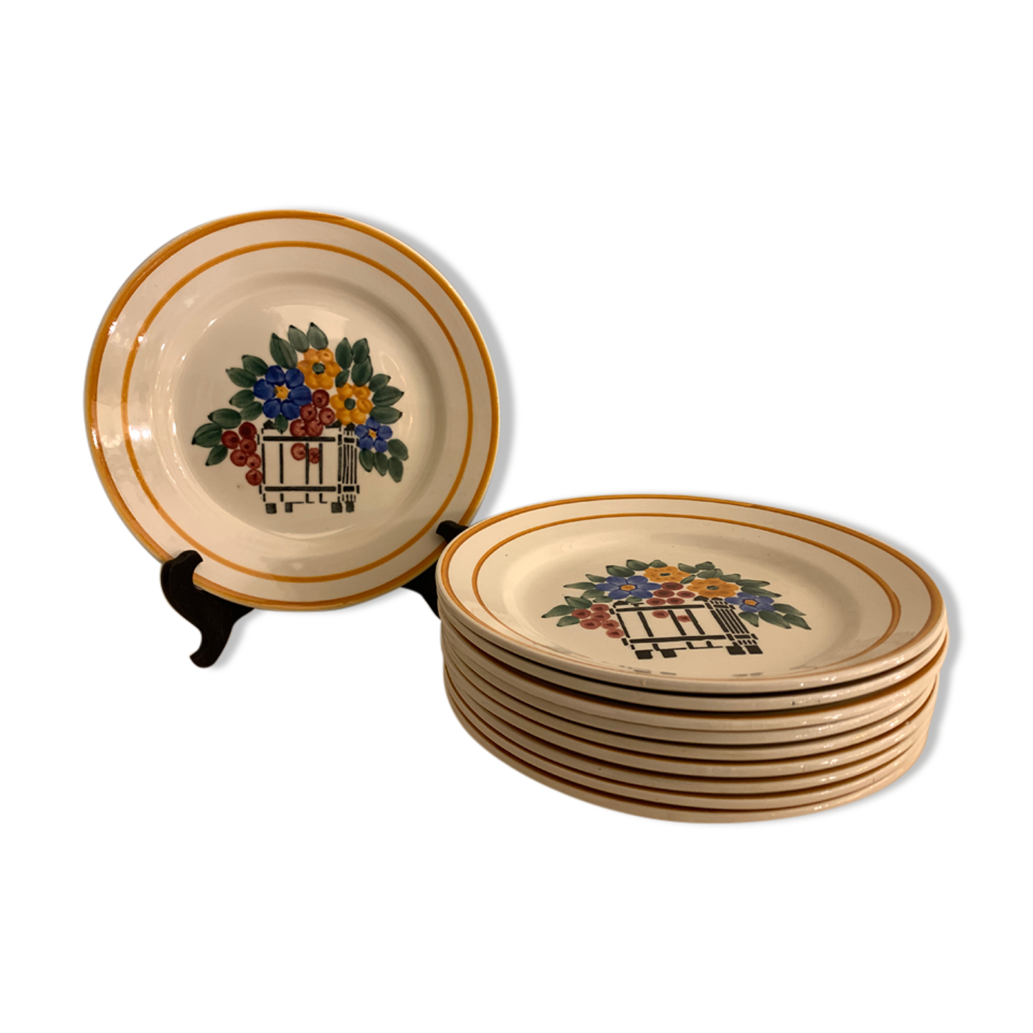 10 flat plates model Fleuri, HBCM, 1950