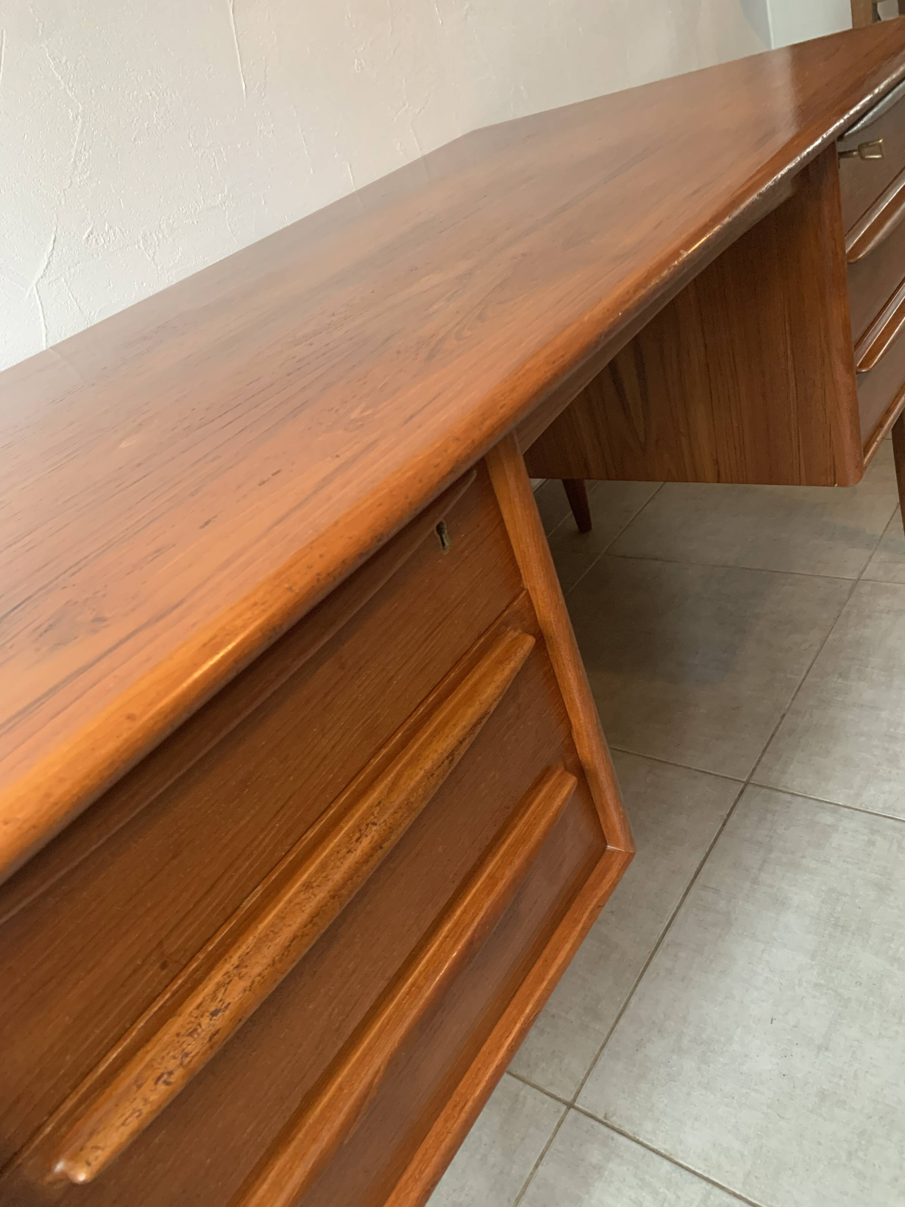 Danish Falster Teak Desk by Svend Madsen, 1960s