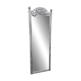 Wooden carved and silvered mirror in the Louis XVI style.